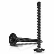 Marysino #10 x 2 Self Tapping Screws 100PCS Black 410 Stainless Truss Head