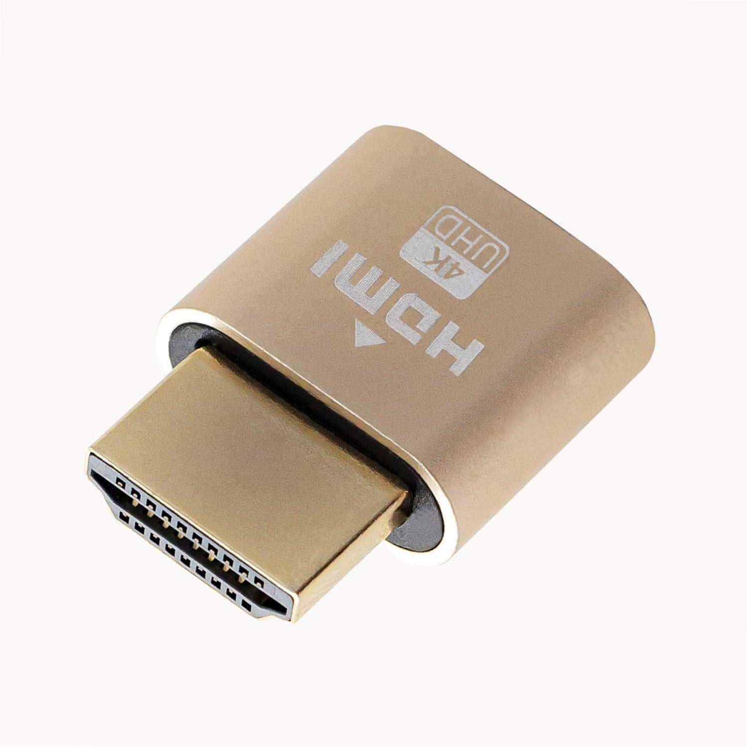 ECKDZMY 4K HDMI Dummy Plug Virtual Monitor Emulator 4096x2160@60Hz Black 1pc