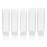 PEUTIER 5pcs Travel Bottles Leak-Proof Refillable Squeeze Tubes Translucent