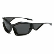NIDOVIX Wrap Around Cat Eye Sunglasses UV400 Black/Grey Womens