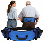 Rhino Valley Gait Belt 7 Handles 59" Anti-Slip Quick Release Blue Black