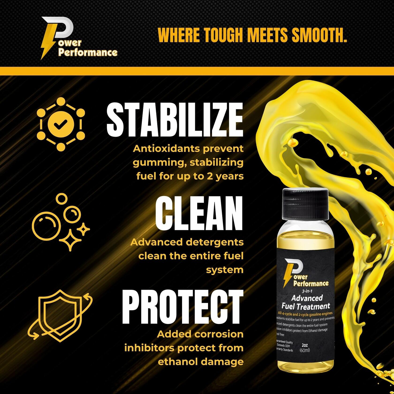 Power Performance 3-in-1 Advanced Fuel Treatment 2oz Bottle