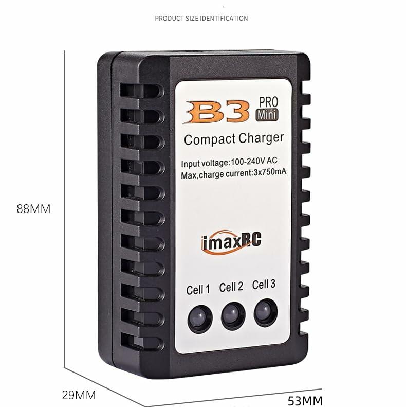 BUBUCAM B3 RC LiPo 2S-3S Battery Balancer Charger 7.4V-11.1V Compact