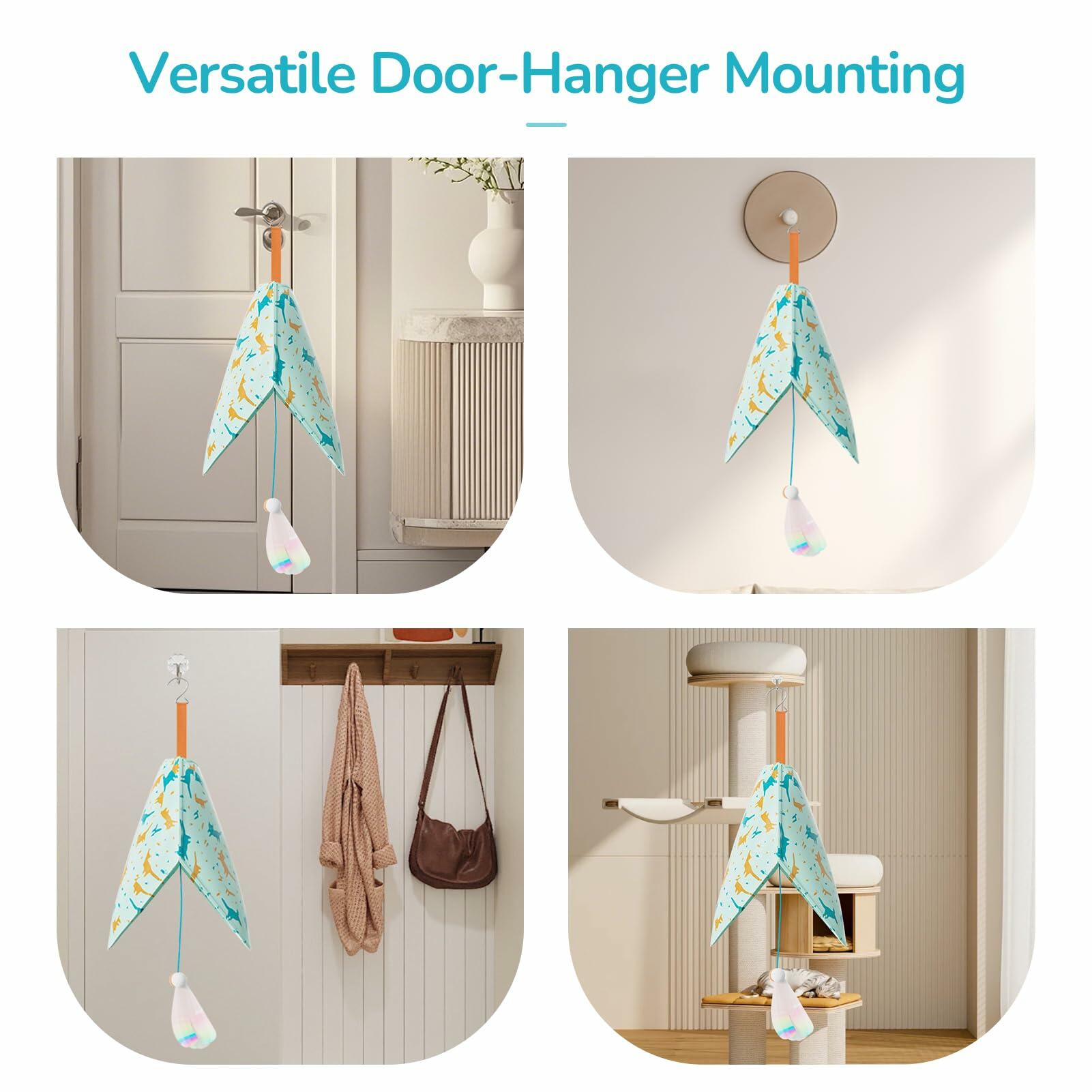 Zenjo Rechargeable Automatic Cat Feather Teaser Toy Motion Activated Color