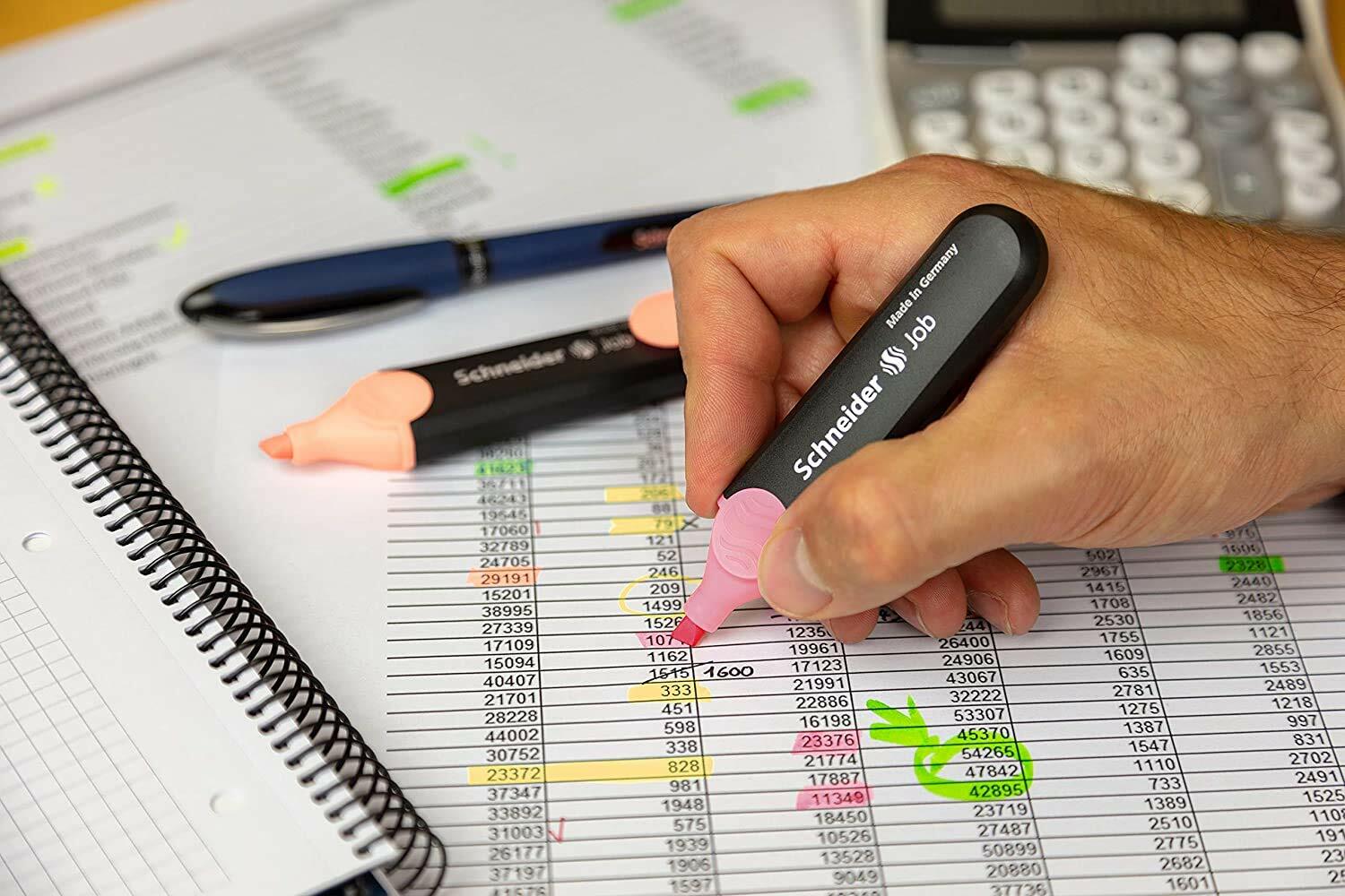 Schneider Highlighter Textmarker Job Pastell Set 6 Stück 50-115097