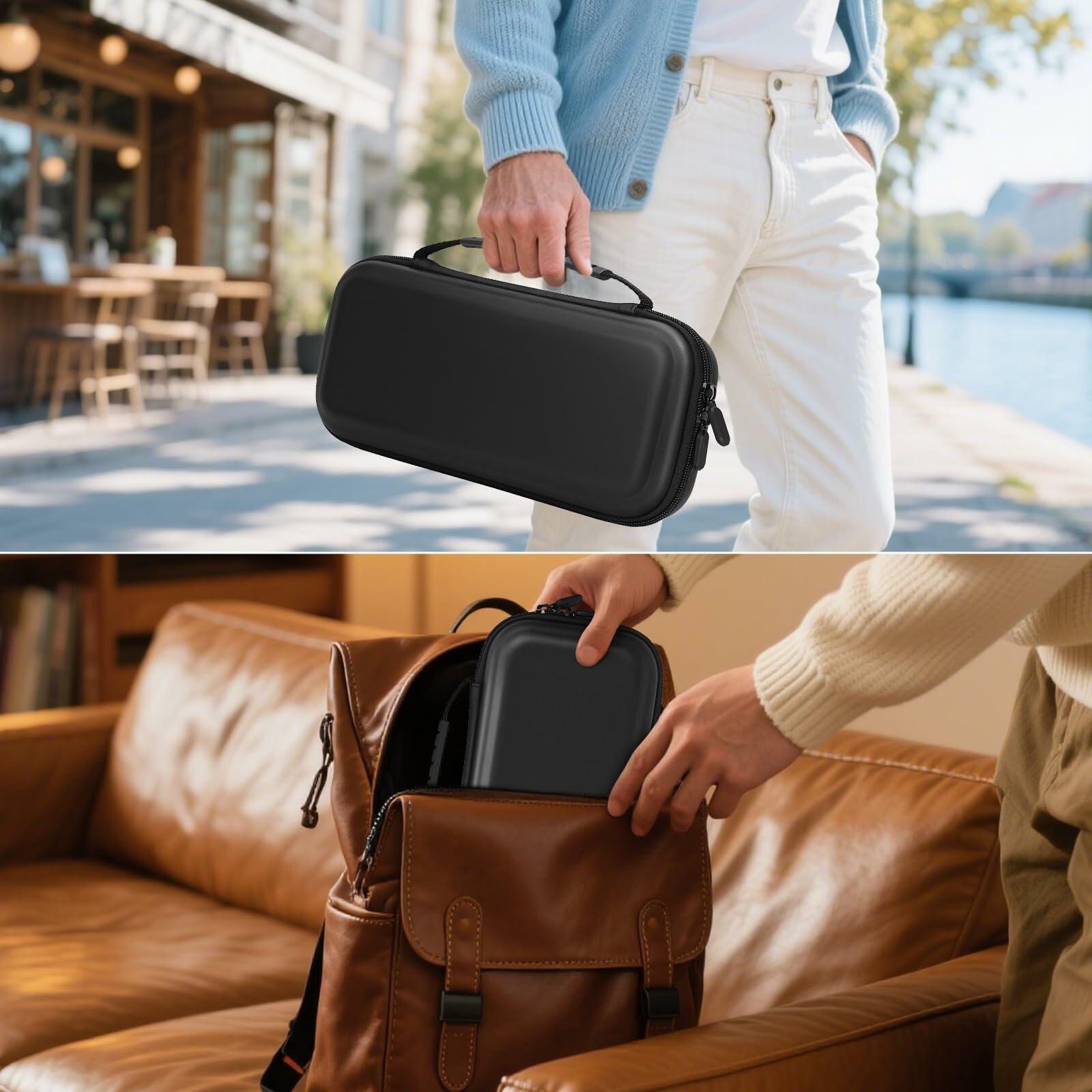 MIXPOET Switch 2 Carrying Case 10 Game Card Slots Portable Pouch Black