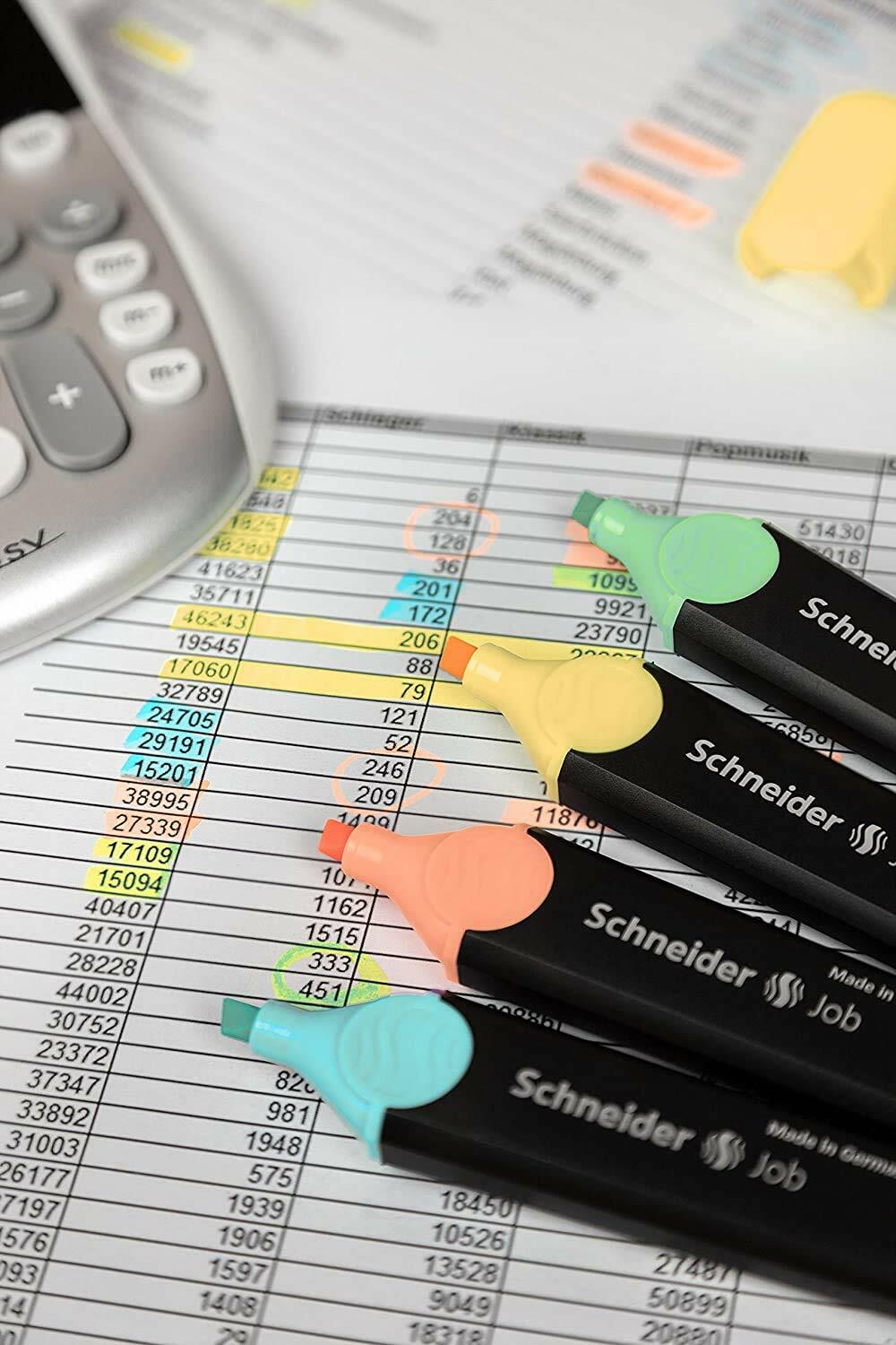 Schneider Highlighter Textmarker Job Pastell Set 6 Stück 50-115097