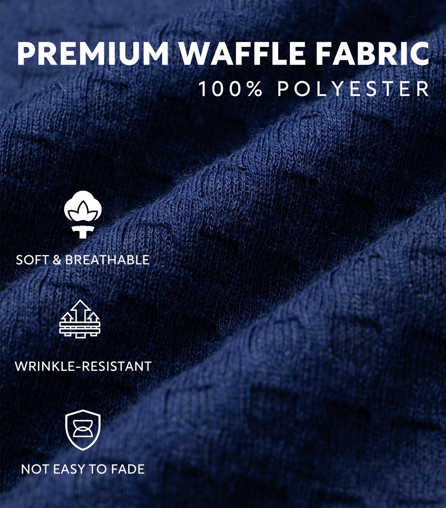 DAVID ARCHY Mens Waffle Pajamas Set Notched Collar Winter Sleepwear Blue XXL