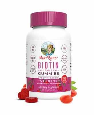 BestBy06/27 MaryRuth's Biotin Vegan Gummy Hair Skin Nail Support 2500mcg 60ct