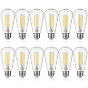 novapollo Edison 5.5W 60W Equivalent Dimmable LED Bulbs E26 Soft White 12 Pack