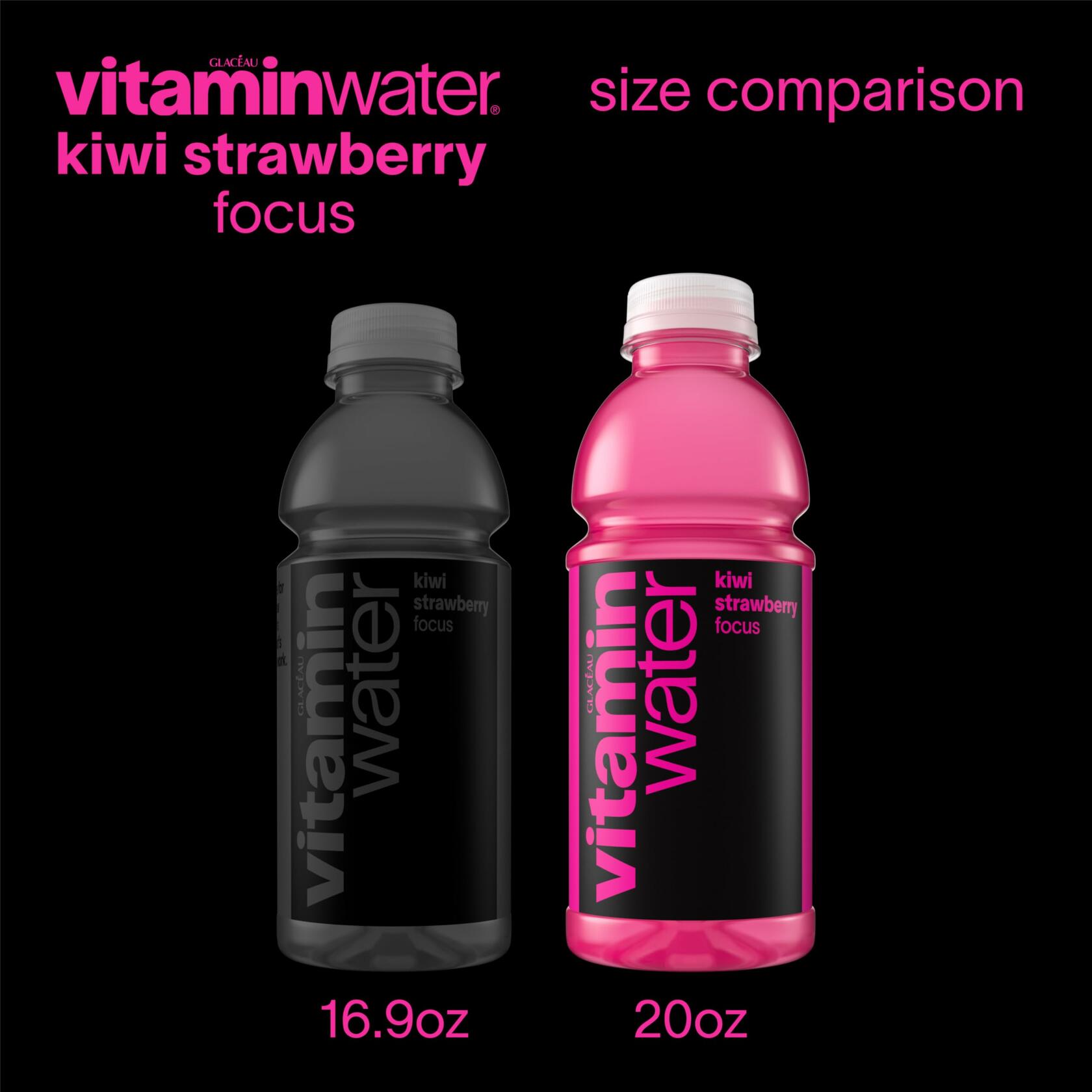 vitaminwater Focus Kiwi Strawberry Nutrient Enhanced Water Beverage 20oz 12 Pack