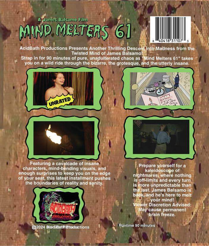 Mind Melters 61 Blu-ray James Balsamo Horror Comedy