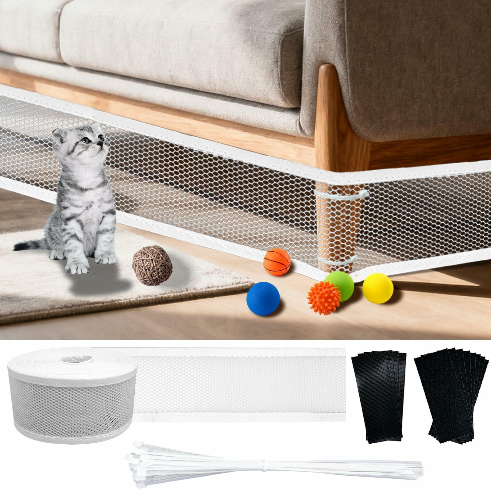 Niteguy Under Couch Blocker Adjustable Length Furniture Blocker Black 3.94x393.7