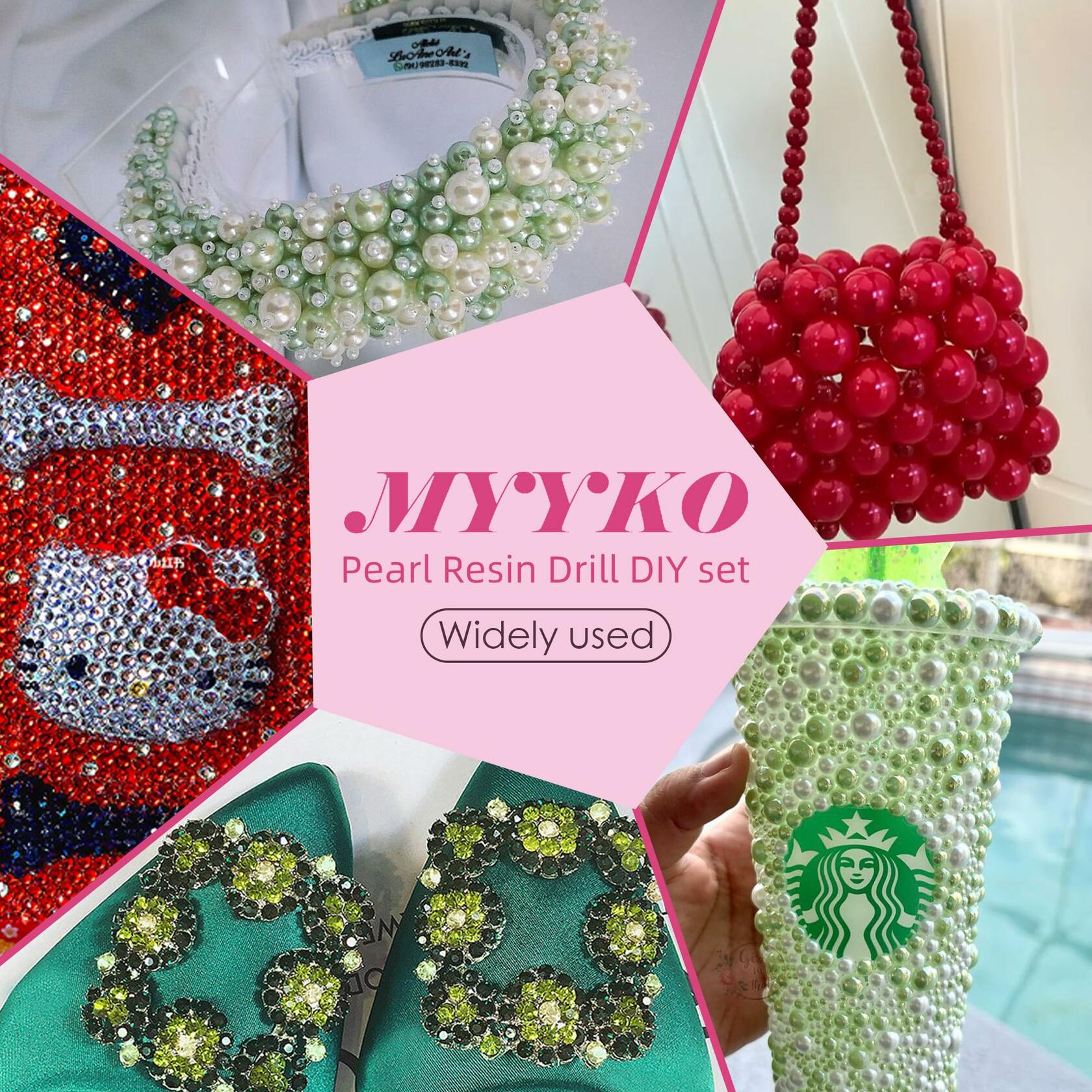 MYYKO 160g Christmas Flatback Rhinestones Half Pearls Mix Size 3-10mm Red Green