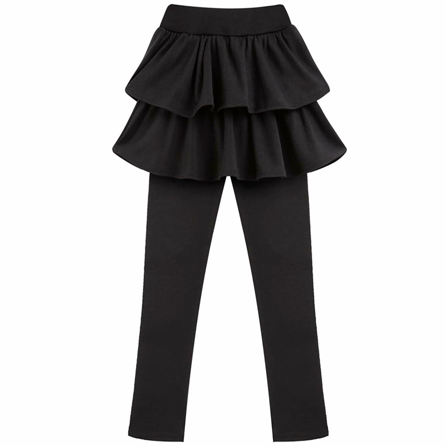 kdoikmu Girls School Uniform Leggings Skirt 2 Pack Black Navy 6-7Y