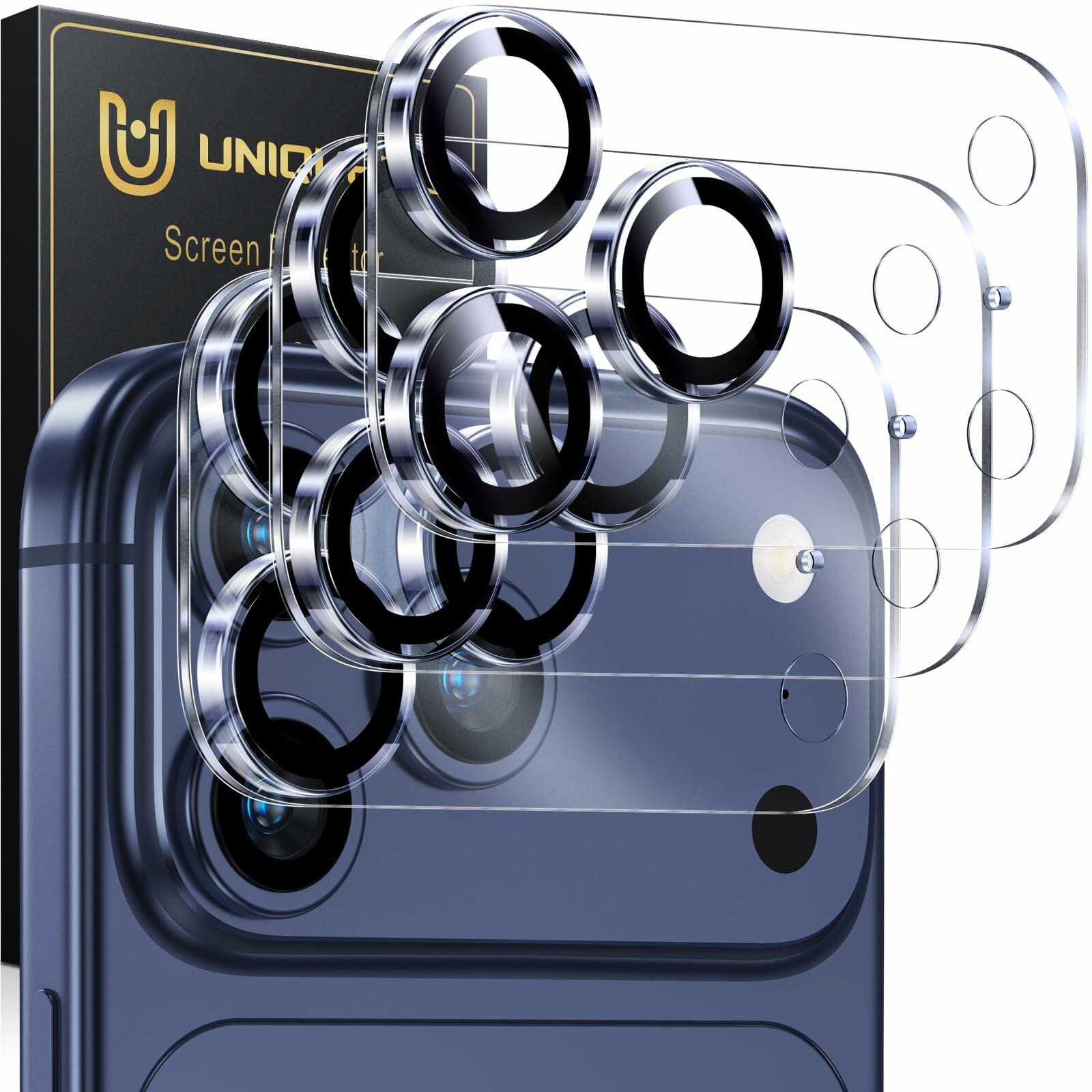 UniqueMe iPhone17 ProMax Camera Lens Protector 3 Pack Transparent Tempered Glass