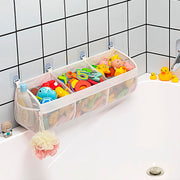 Austion 3 Compartment Horizontal Bath Toy Organizer Large White Mesh