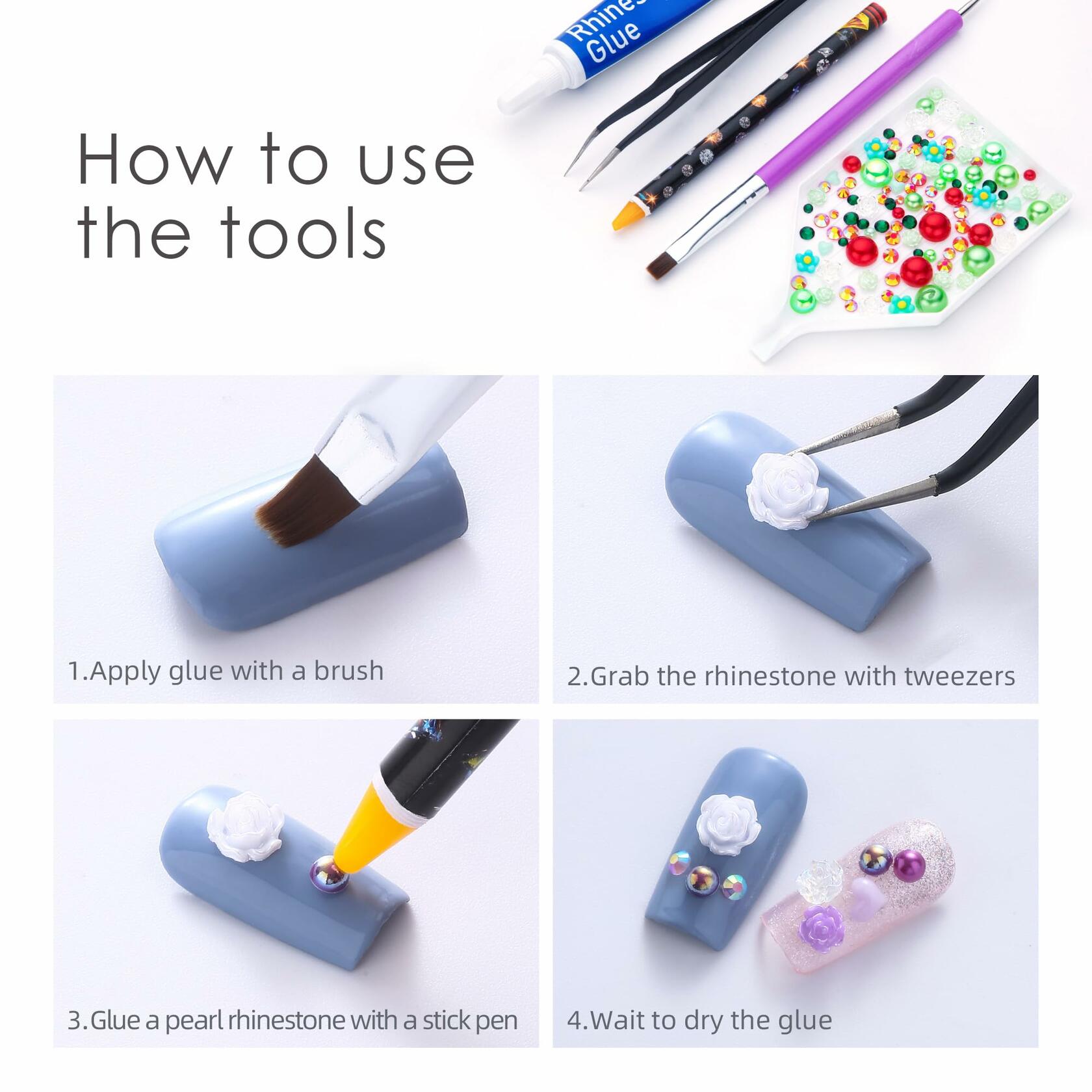 MYYKO 160g Christmas Flatback Rhinestones Half Pearls Mix Size 3-10mm Red Green