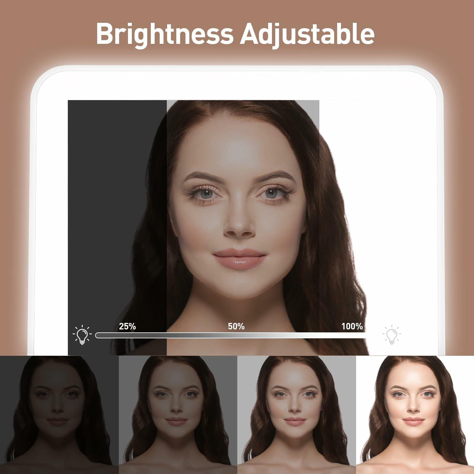 BACK KTCL 2 Pack 2025 Rechargeable Travel Makeup Vanity Mirror 72 LED Lights