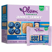 Plum Organics Jammy Sammy Blueberry Oatmeal Snack Bars 1.02oz 5 Pack