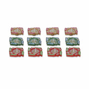 4OUR FAITH 12 Pc Multicolor Terracotta Swastik Wax Diyas Oil Lamps
