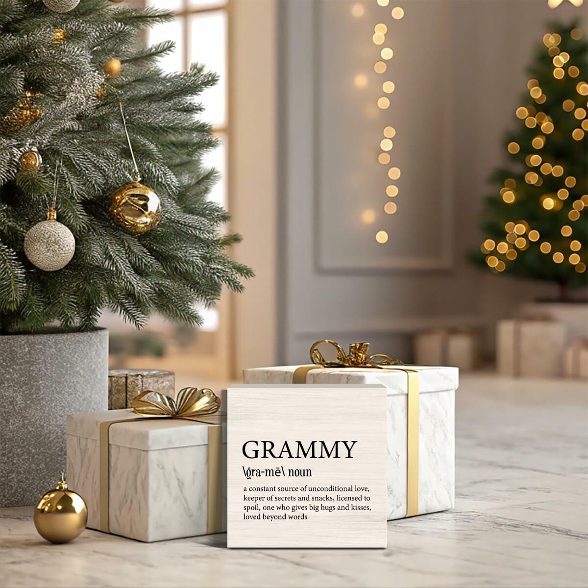 VKYN Grammy Gift Wood Box Keepsake Multicolor 5x5 Inches Home Decor