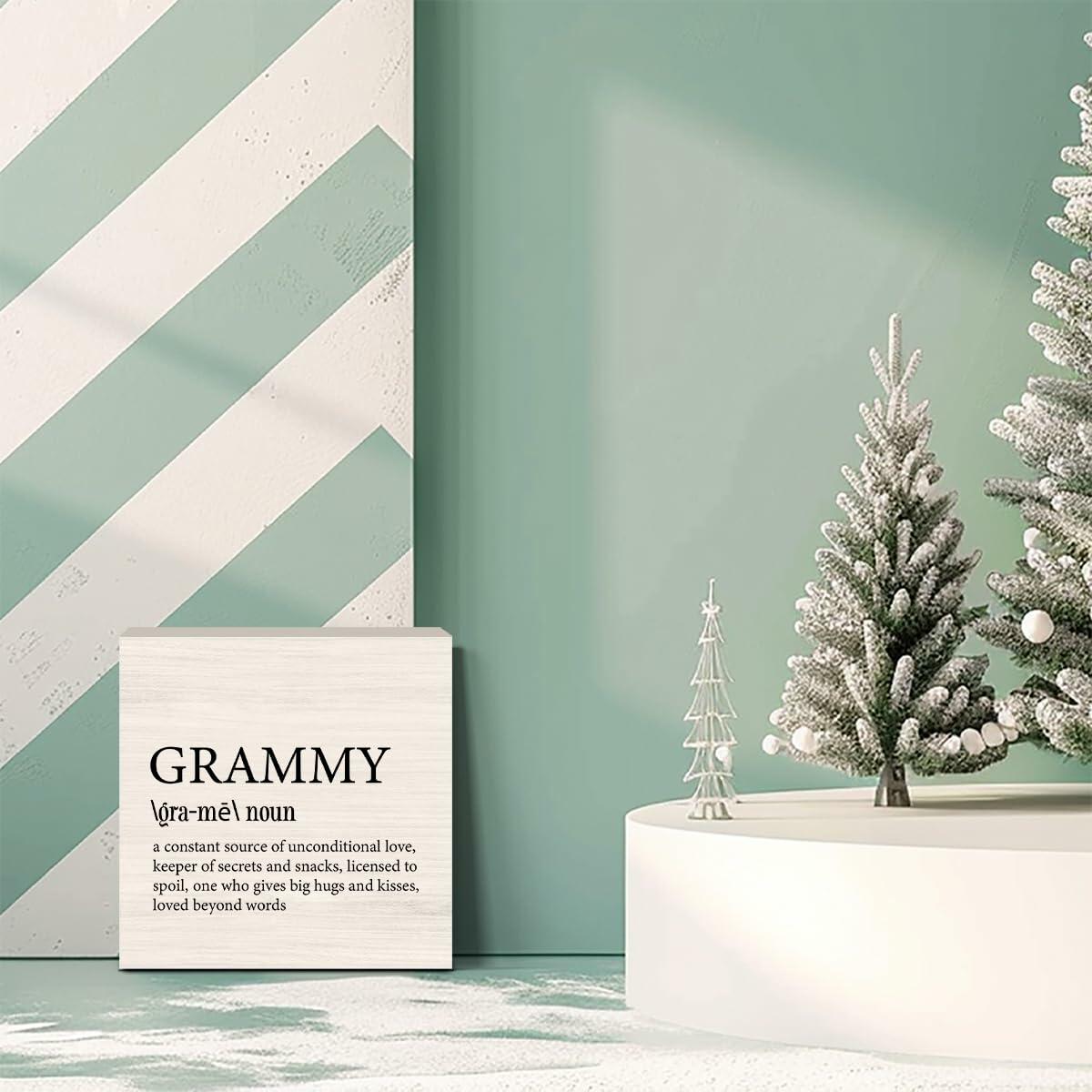 VKYN Grammy Gift Wood Box Keepsake Multicolor 5x5 Inches Home Decor