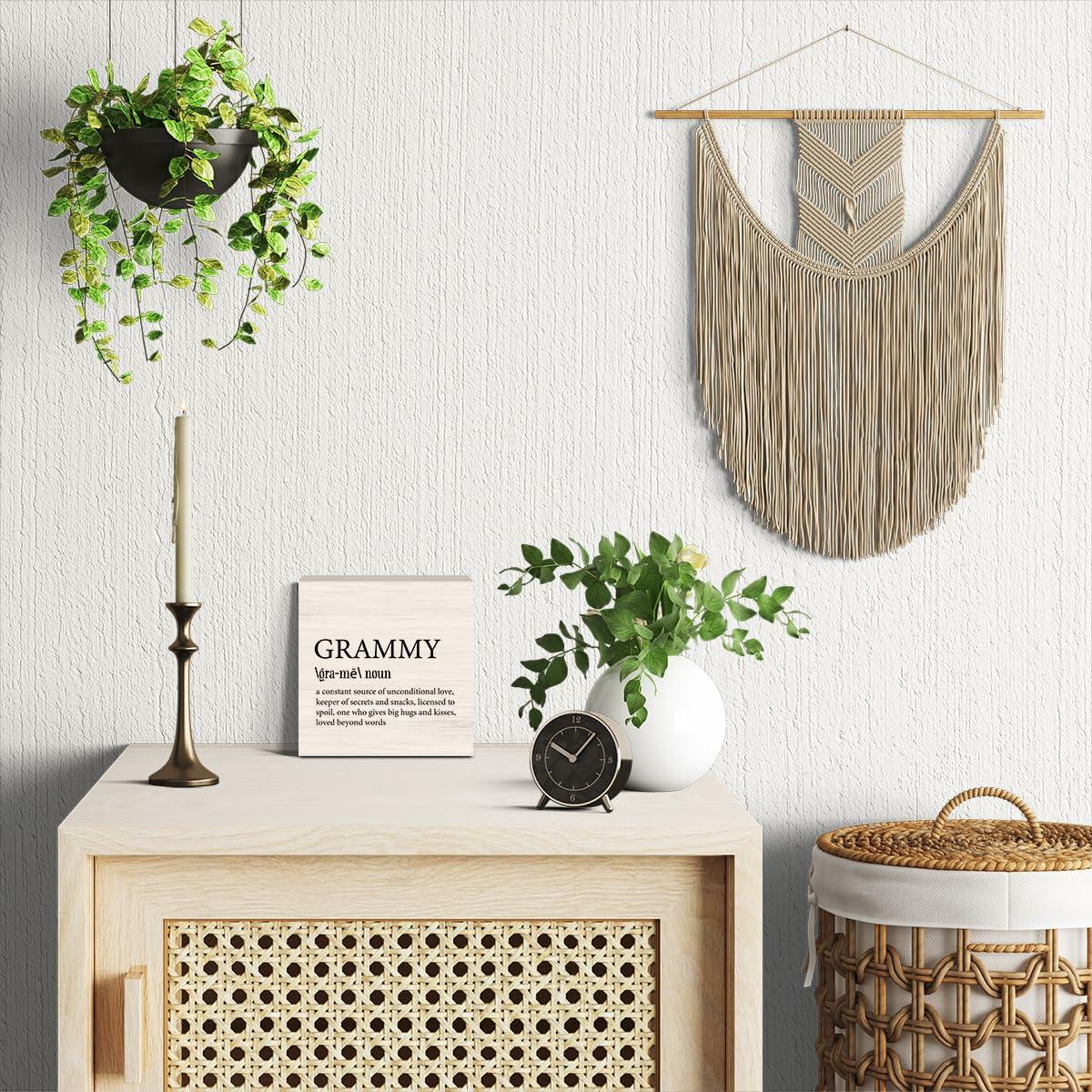 VKYN Grammy Gift Wood Box Keepsake Multicolor 5x5 Inches Home Decor