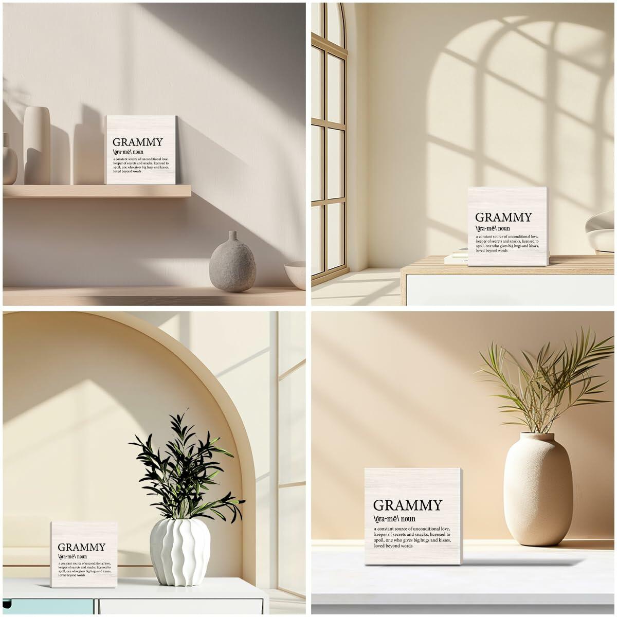 VKYN Grammy Gift Wood Box Keepsake Multicolor 5x5 Inches Home Decor