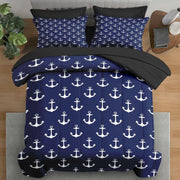 Pamnest Twin Comforter Set Nautical Navy Blue 5 Pcs Bedding Size Twin