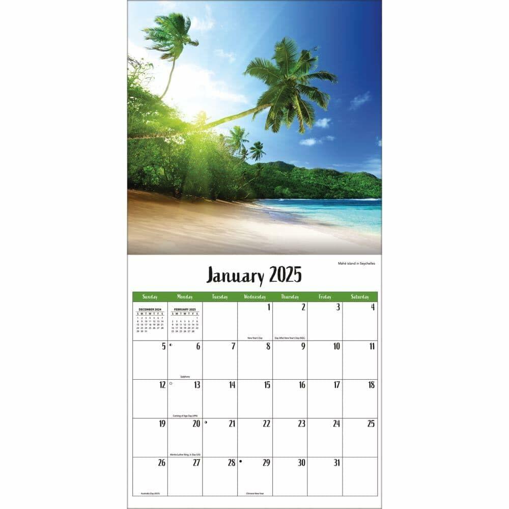 Turner Licensing Beaches 12x12 Photo Wall Calendar 2024