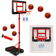 GMAOPHY Kids Adjustable Basketball Hoop with Stand Red Indoor Outdoor Toy