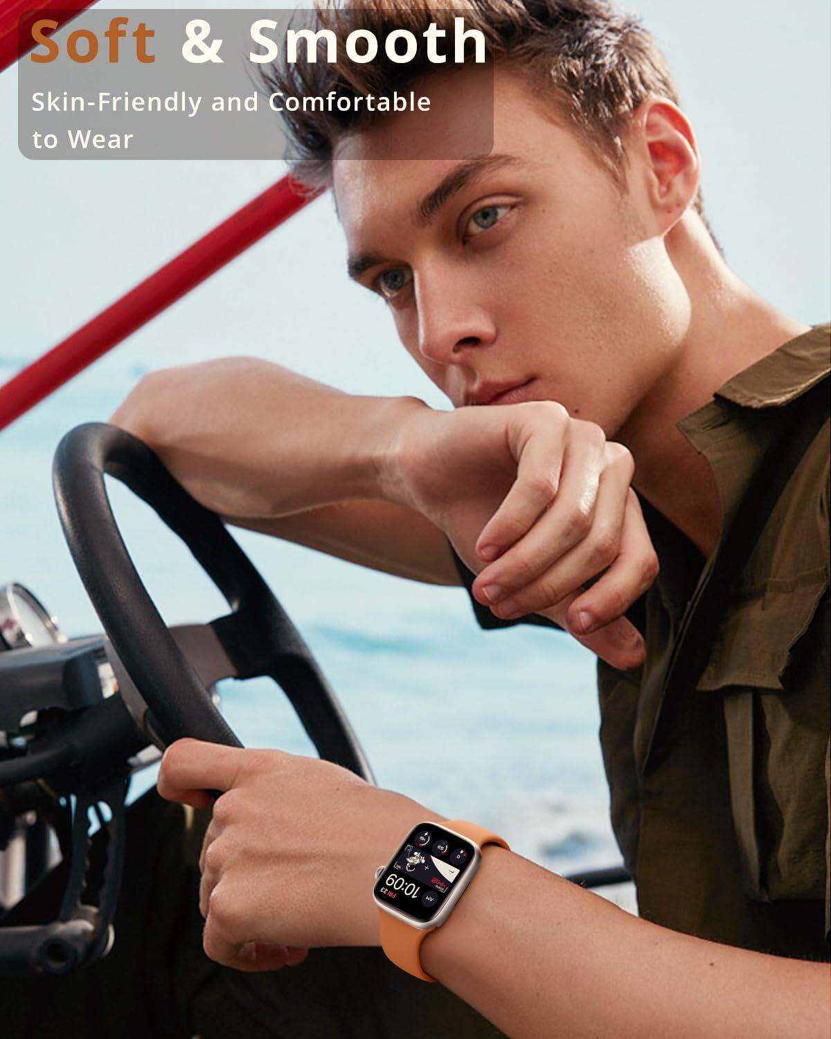 Sunnywoo Hot Pink Sport Bands for Apple Watch 38-49mm Soft Silicone