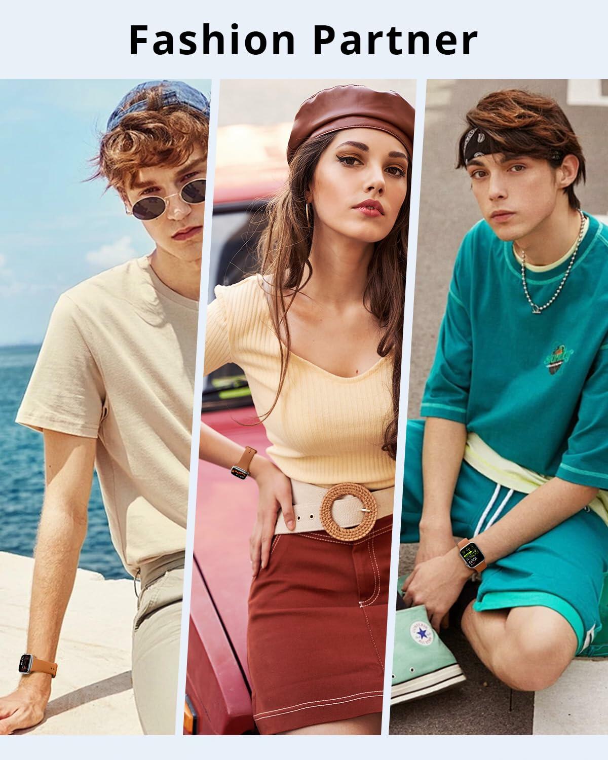 Sunnywoo Hot Pink Sport Bands for Apple Watch 38-49mm Soft Silicone