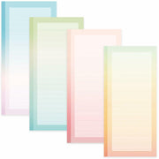 Henzavk 4 Pack Magnetic Notepads Refrigerator Full Magnet Back 50 Sheets