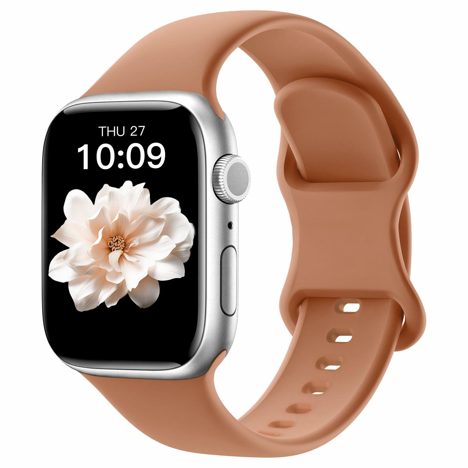 Sunnywoo Hot Pink Sport Bands for Apple Watch 38-49mm Soft Silicone