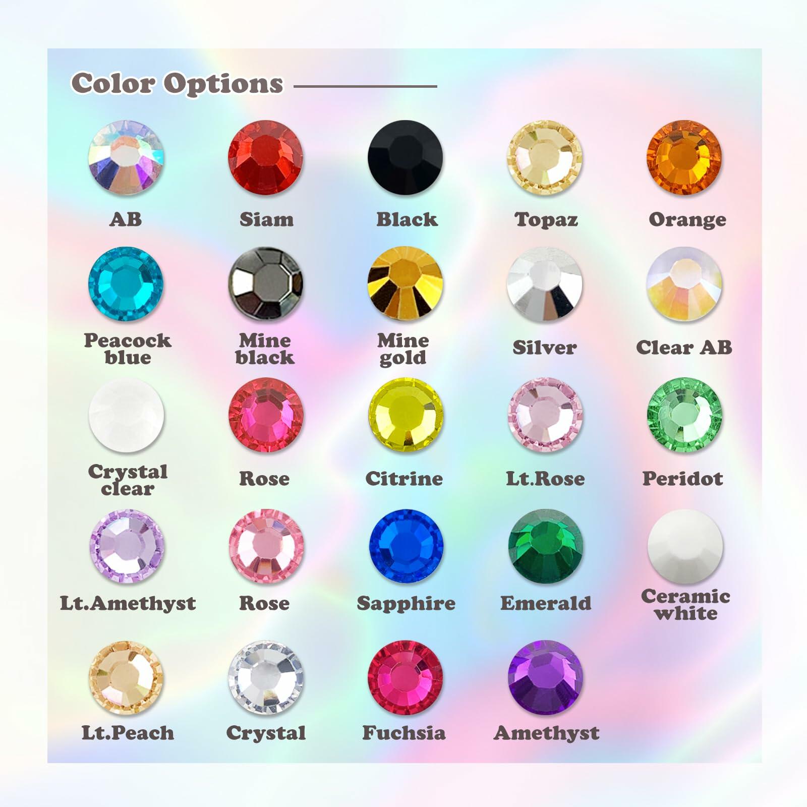 CLRDIVA 5mm White Resin Rhinestones Flatback Round Gems for Crafting DIY