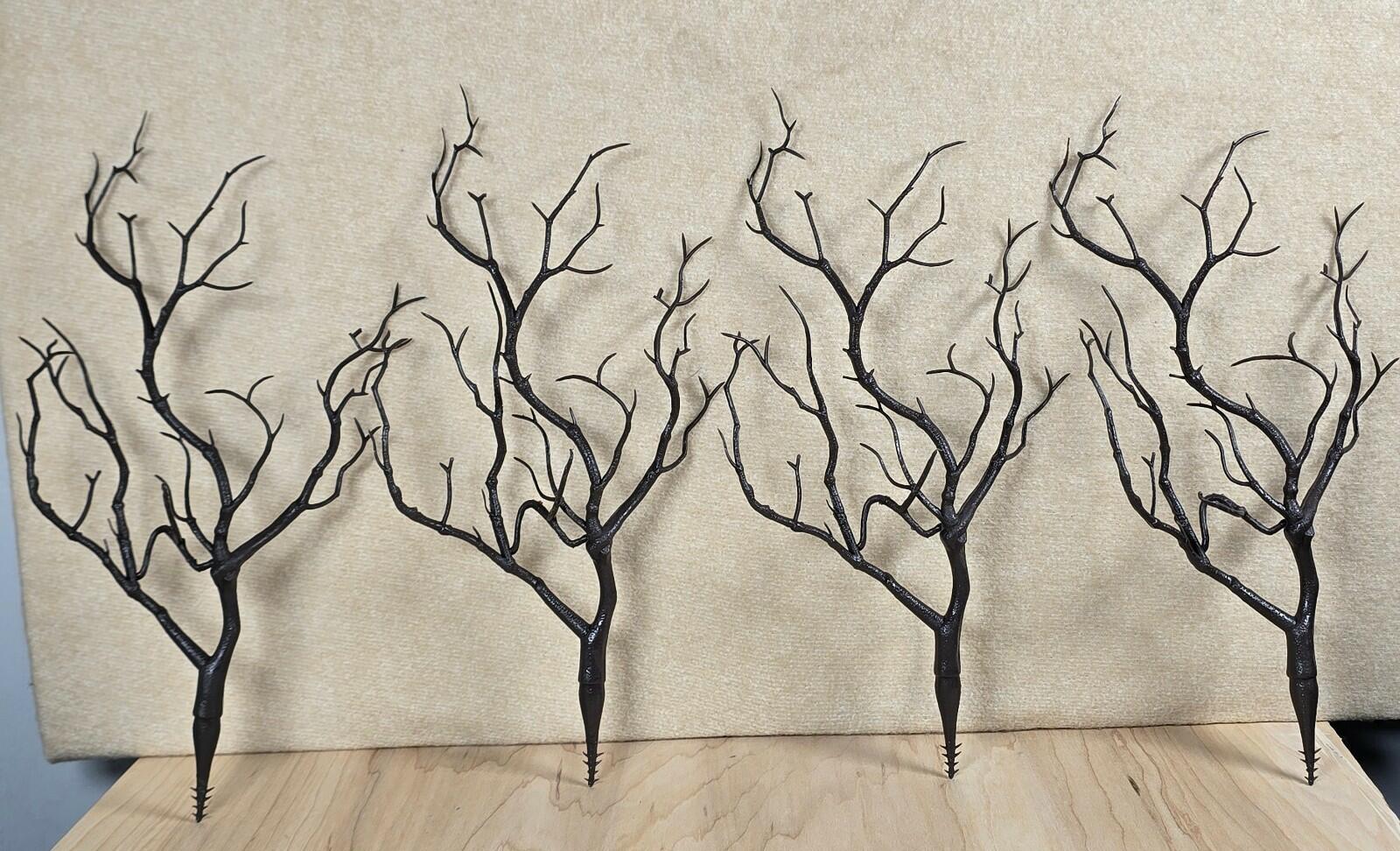 4pcs Artificial Antler Tree Branches Black Decorative Twigs 13in Plastic