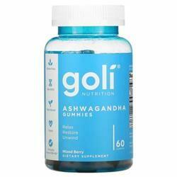 BestBy10/26 Goli Nutrition Ashwagandha Gummies Mixed Berry Flavor 60 Count