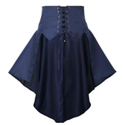 COSDREAMER Steampunk Ruffle Pirate Corset Skirt Belt Blue Size XL