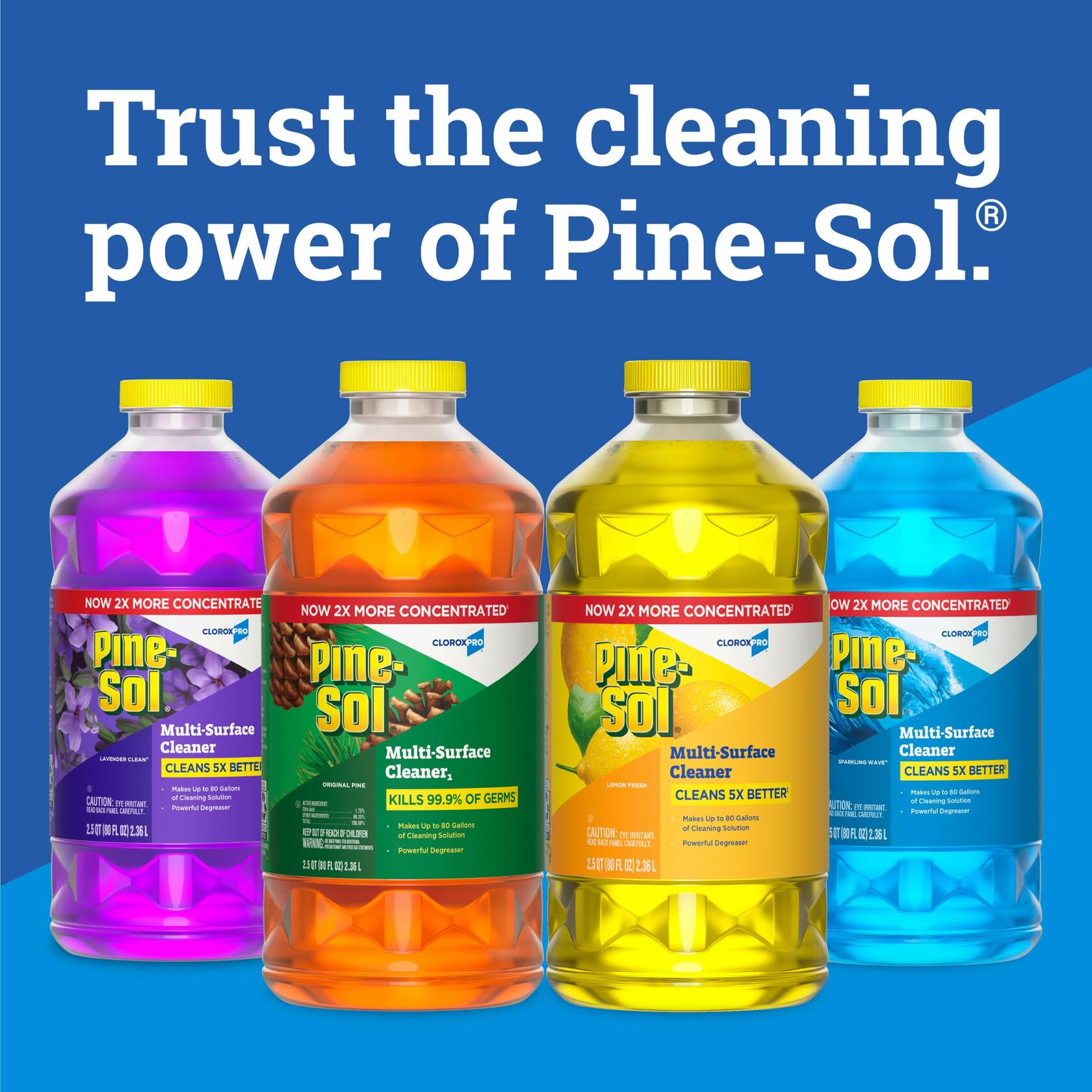 CloroxPro Pine-Sol Multi-Surface Cleaner Lemon Fresh 80oz 3 Pack