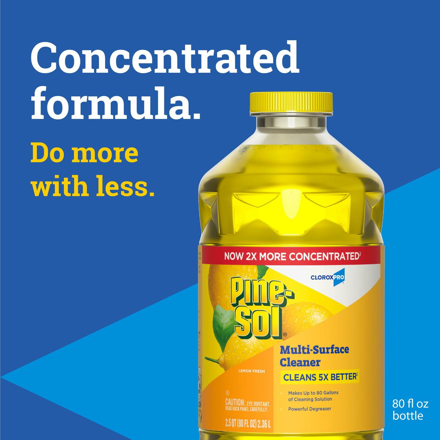 CloroxPro Pine-Sol Multi-Surface Cleaner Lemon Fresh 80oz 3 Pack