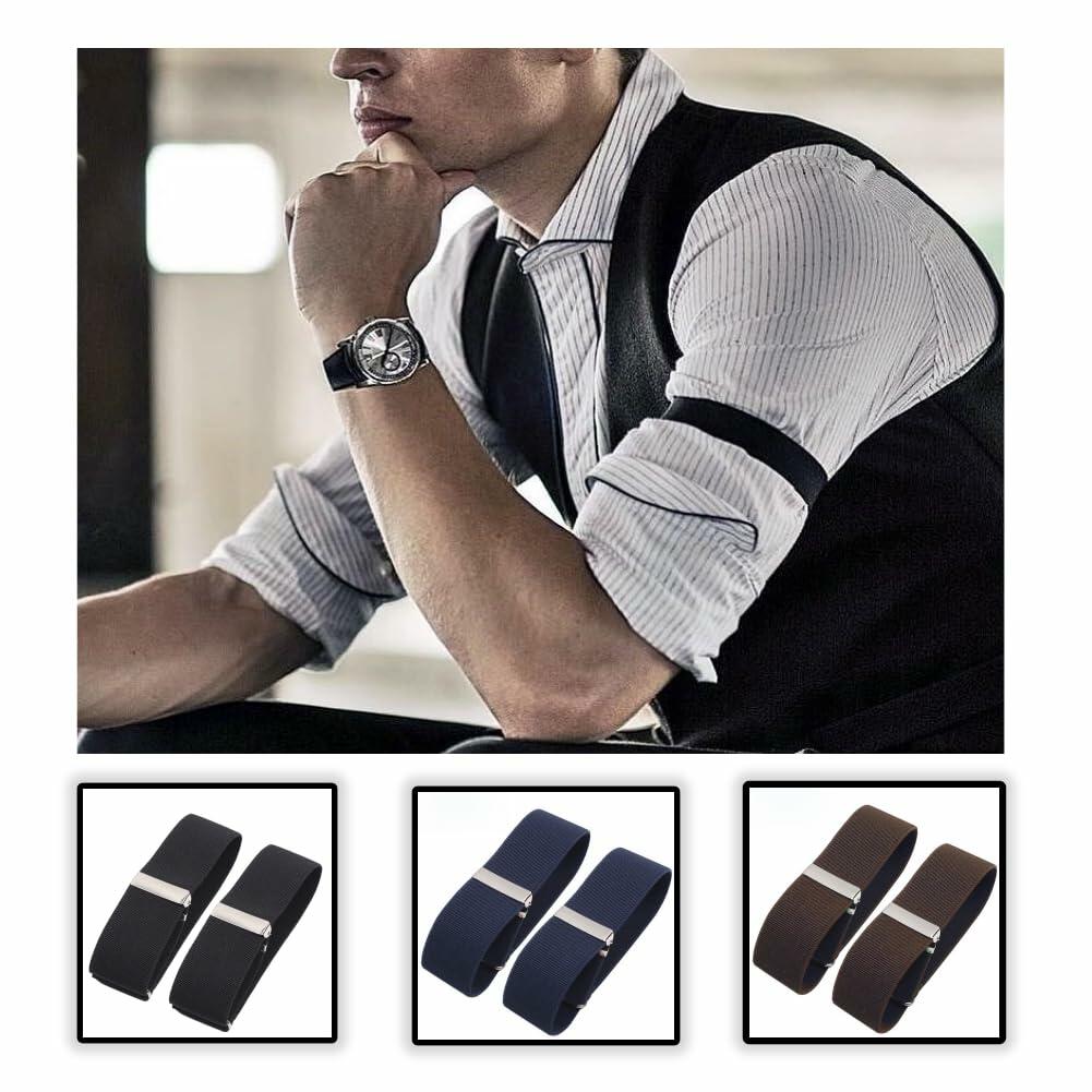 ELEFEA Men's Heavy Duty Suspenders 2" Wide X-Shape Adjustable Navy Blue Size L