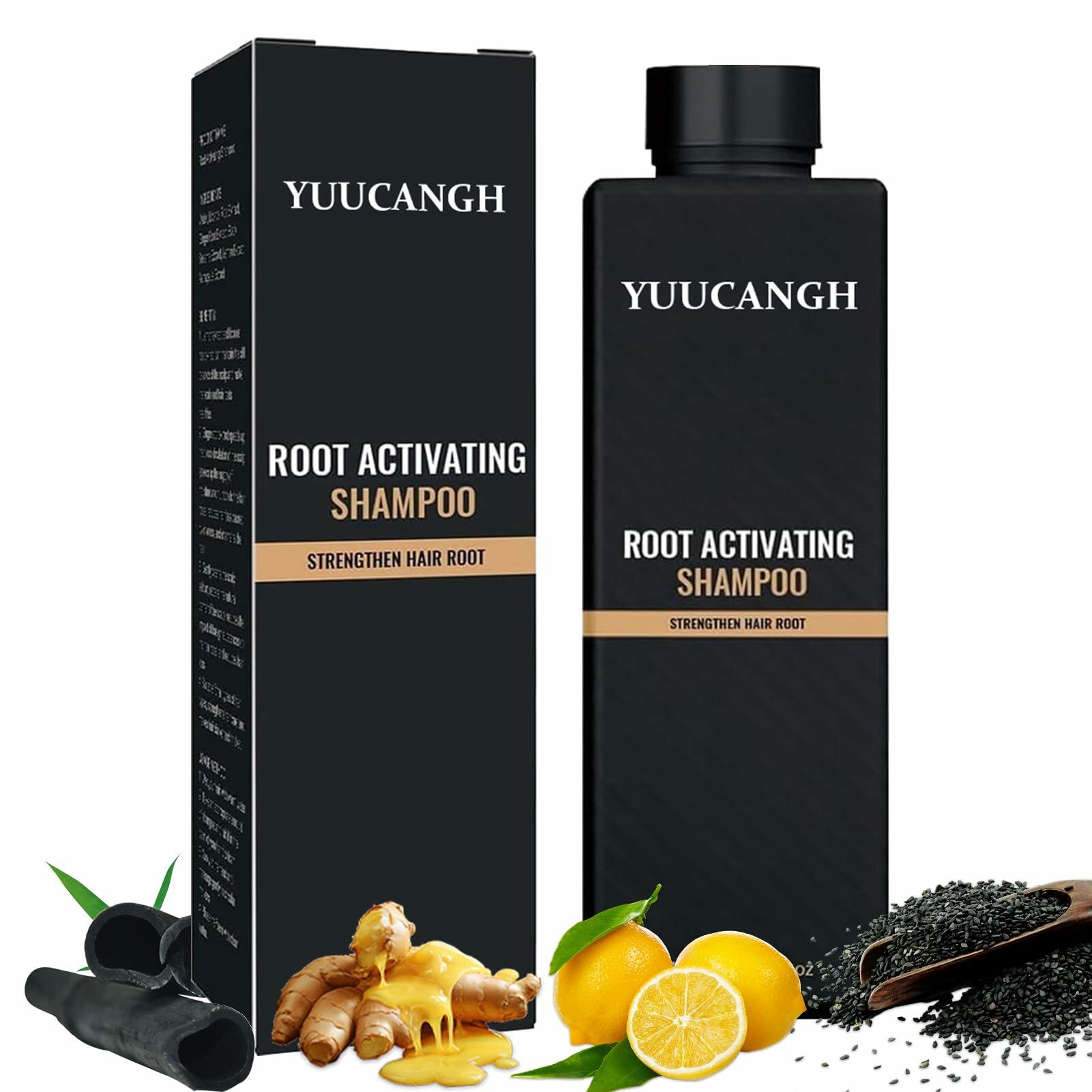 YUUCANGH 500ml Root Activator Shampoo Hair Growth Anti-Hair Loss Coily