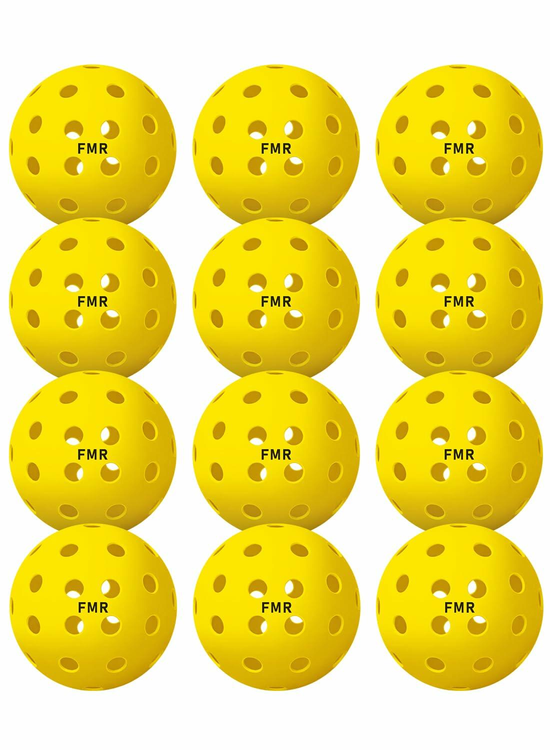 Feel My Rhythm Pickleball Balls 40 Hole Outdoor USAPA Approved 12 Pack
