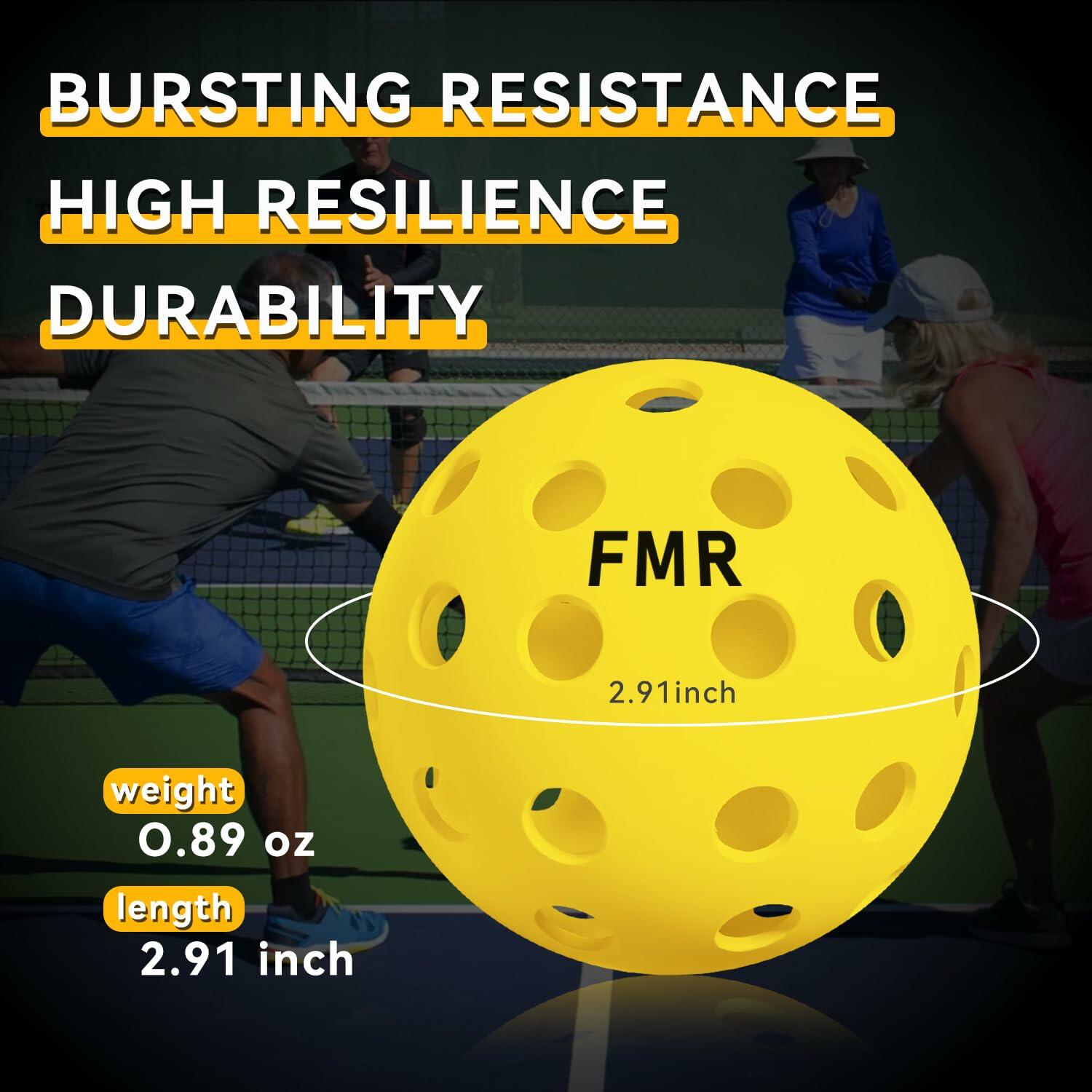 Feel My Rhythm Pickleball Balls 40 Hole Outdoor USAPA Approved 12 Pack