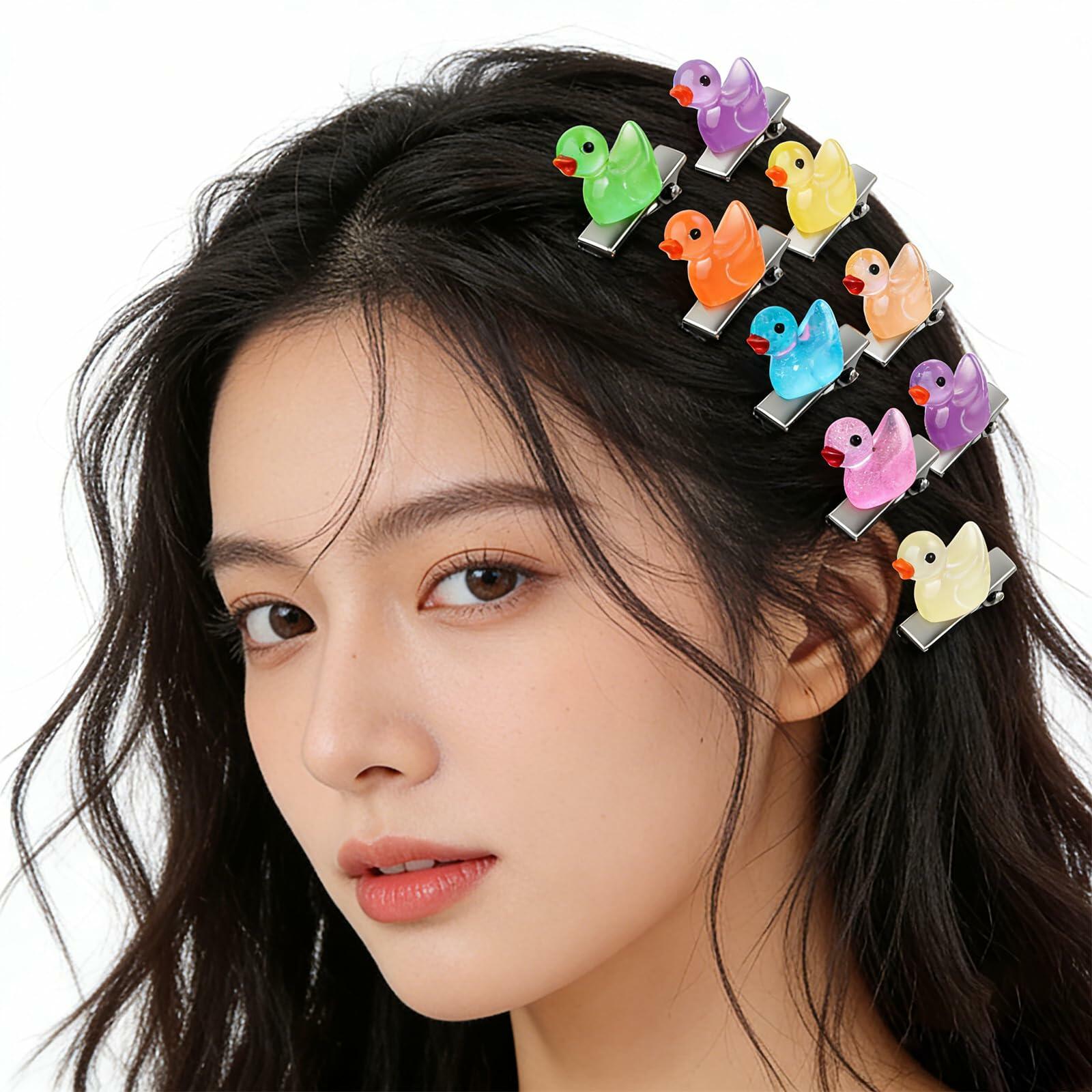 CYHYII 20Pcs Mini Colorful Flower Hair Pins Clips Barrettes Plastic