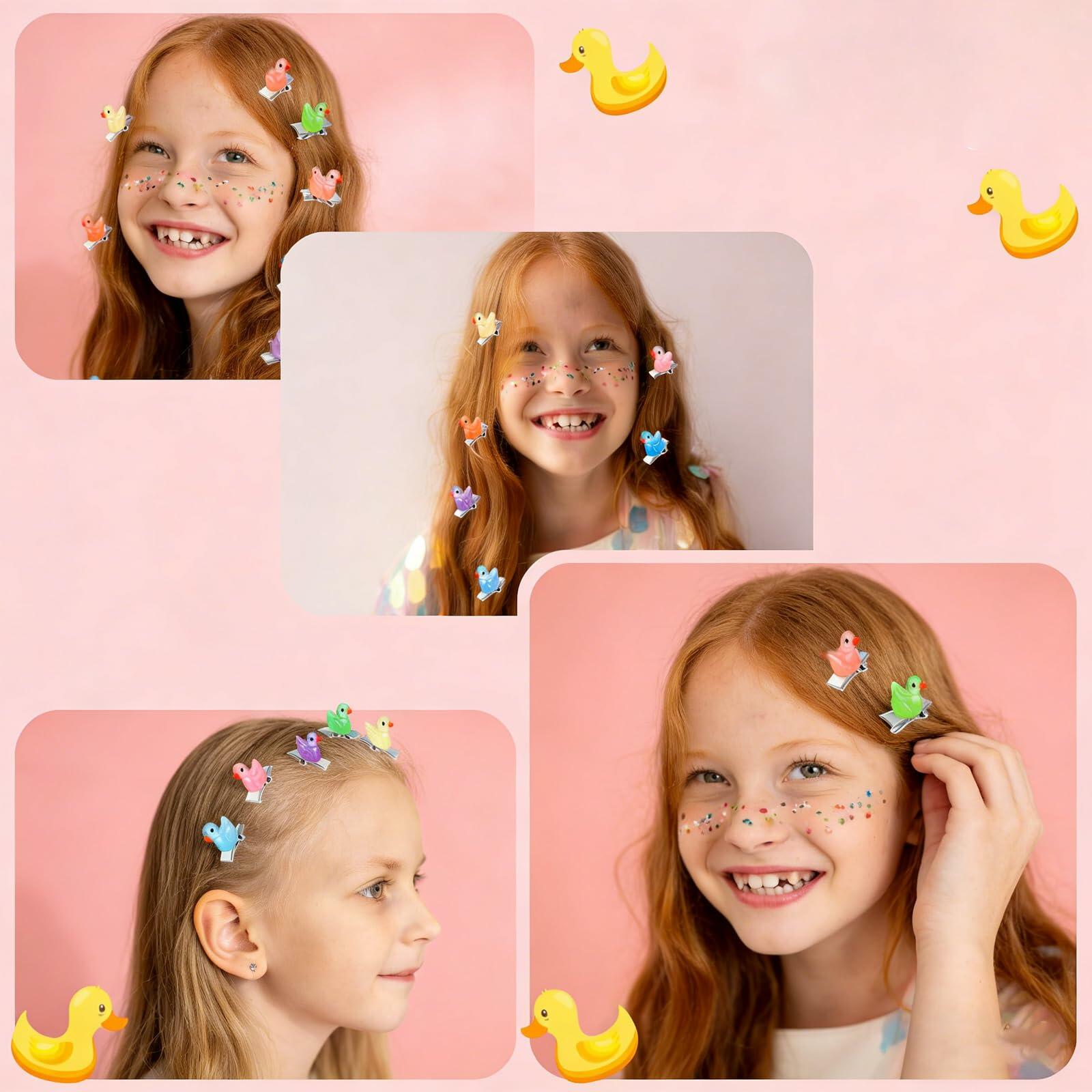 CYHYII 20Pcs Mini Colorful Flower Hair Pins Clips Barrettes Plastic