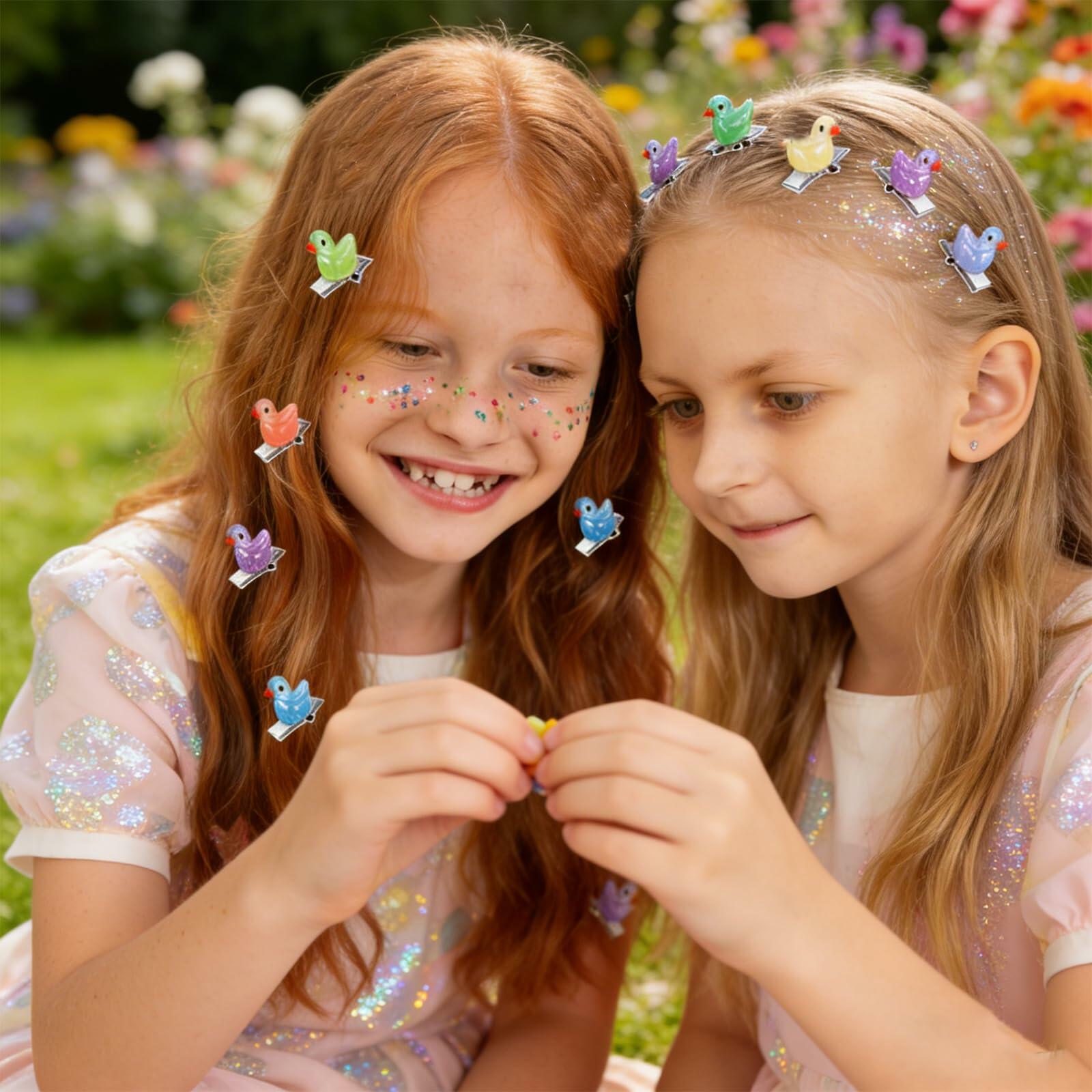 CYHYII 20Pcs Mini Colorful Flower Hair Pins Clips Barrettes Plastic