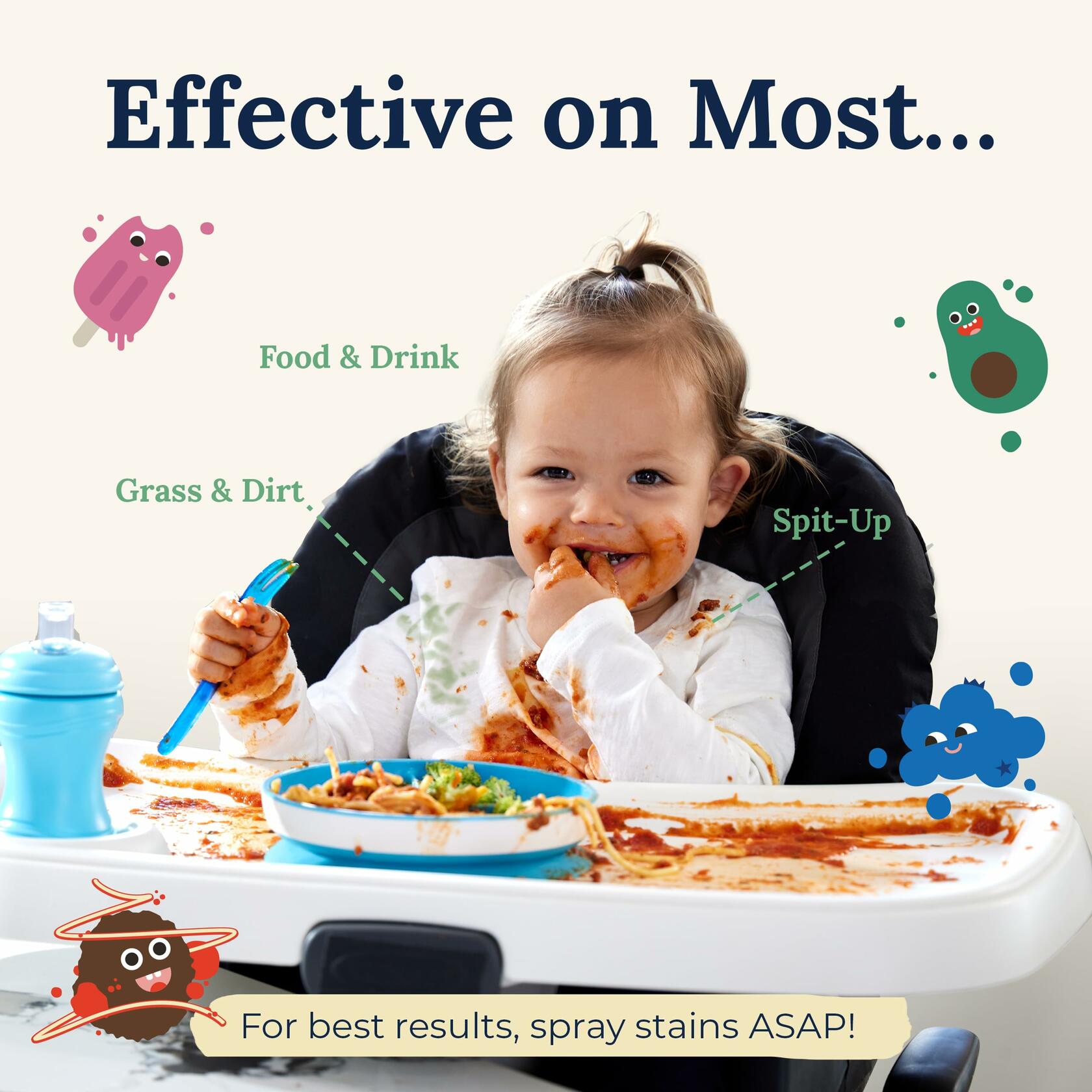 Miss Mouth's Messy Eater Stain Treater Spray 16oz Unscented Baby Essentials